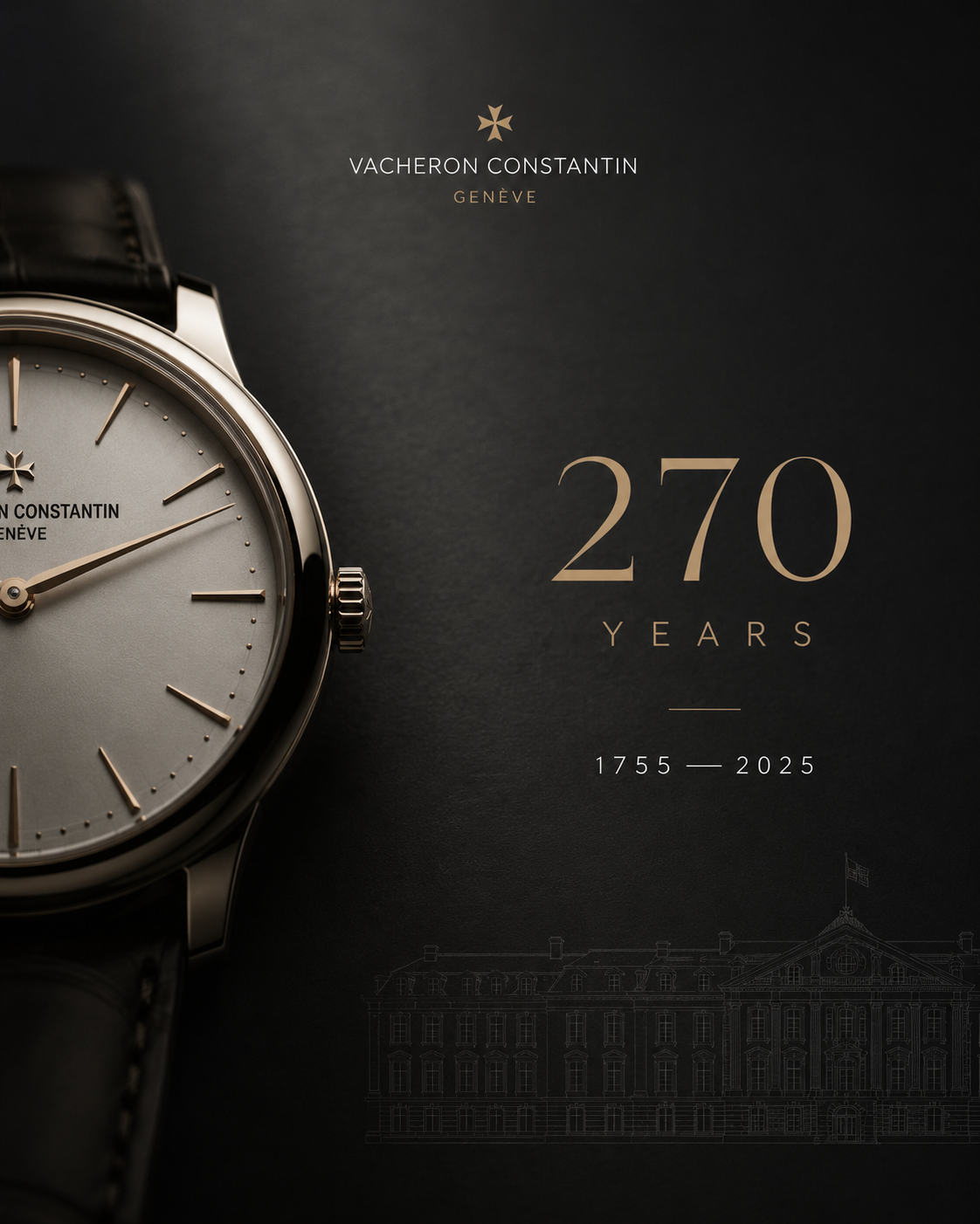 Arte vertical negro de Vacheron Constantin por su 270 aniversario