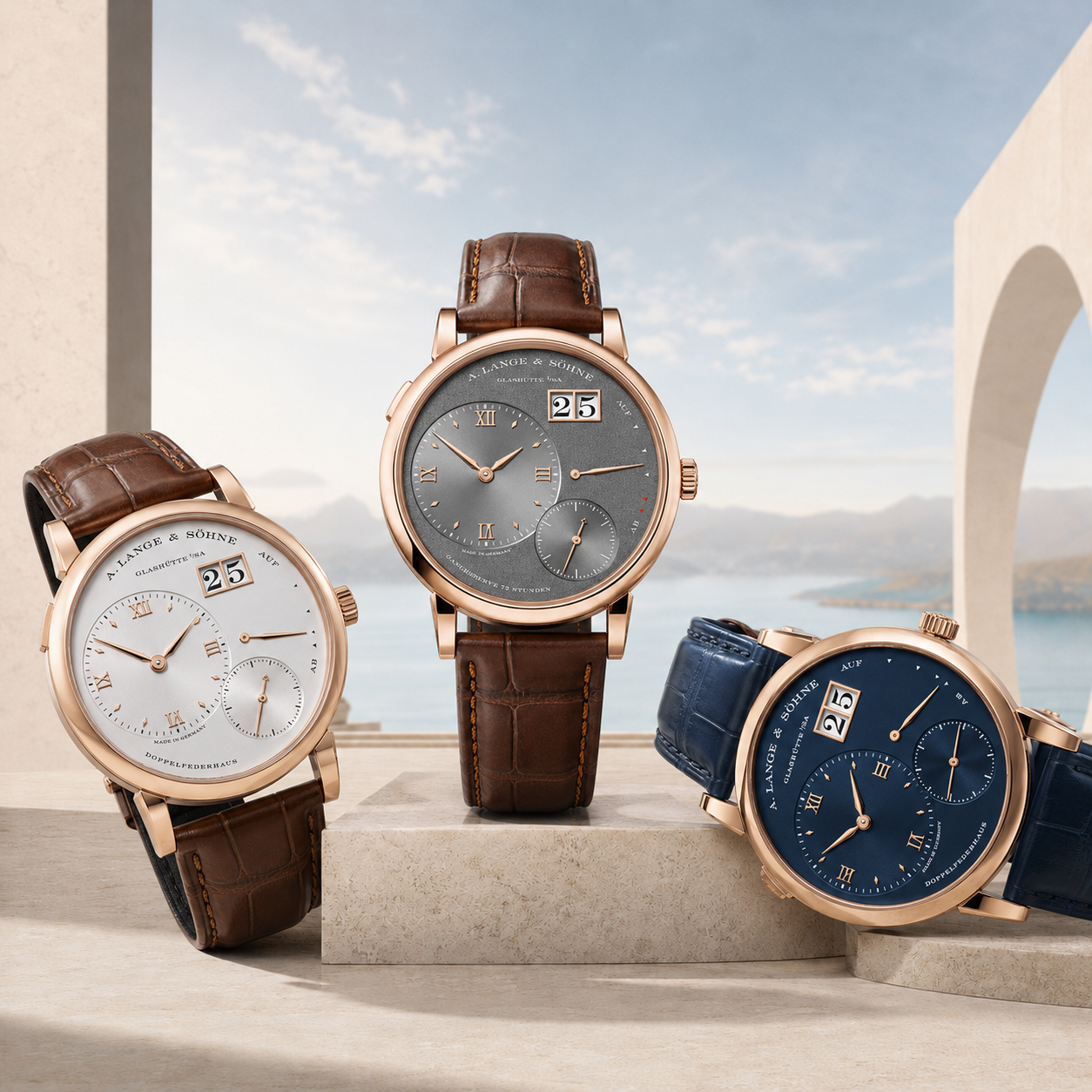 Tres relojes A. Lange & Söhne Lange 1
